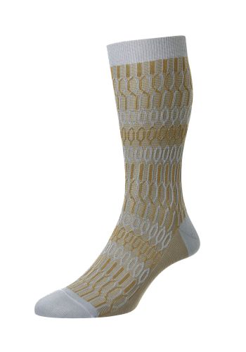 Islington Texture Jacquard Cotton Lisle Men's Socks