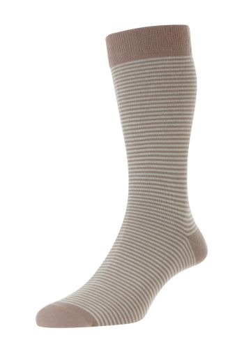 Holst Stripe Comfort Top Egyptian Cotton Men's Socks