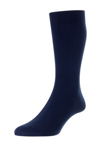 Sackville Flat Knit Cotton Lisle Men's Socks
