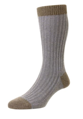 Moreton Feeder Stripe Cashmere Men's Socks
