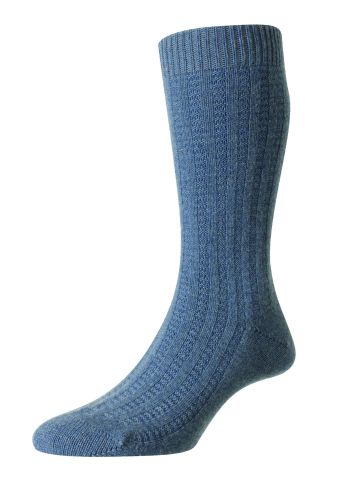 Stanton Textured Rib Recycled Cashmere Men's Socks