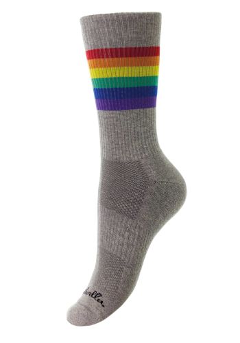 Shine Sports Luxe Rainbow Stripe Egyptian Cotton Women's Sports Socks