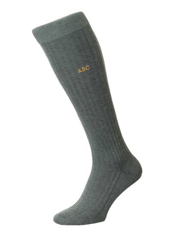 Danvers Cotton Lisle Long Men's Socks With Monogramming