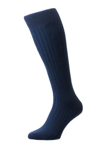 Laburnum - 5x3 Rib Merino Wool - Long Men's Socks (Over The Calf)