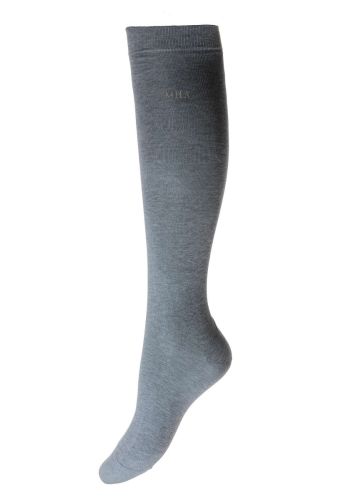 Poppy Flat Knit Cotton Lisle Long Women's Socks With Monogramming 